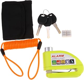 Toddmomy Motorcycle Alarm Lock 1 Set Alarm Sound Bike Lock Motorcycle Lock Brake Disc Brake Disc Lock Handlebar Lock Scooter Green Disc Brake Lock