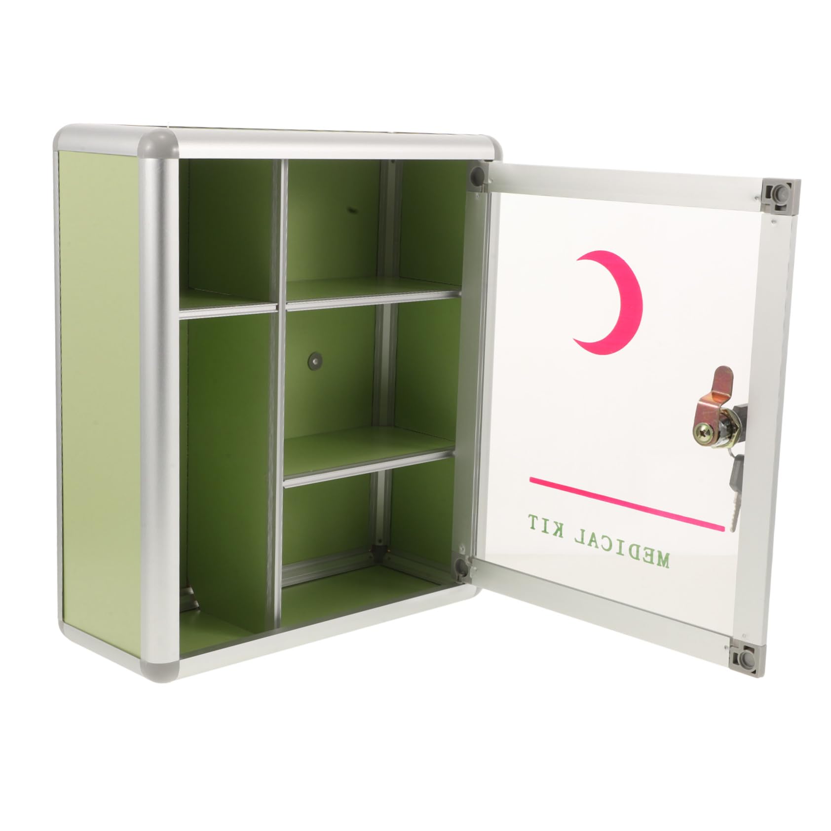 PRETYZOOM Caja De Almacenamiento De con Cerradura Caja De Seguridad para Organizador Hogar Montable La Pared para Kit Primeros Auxilios