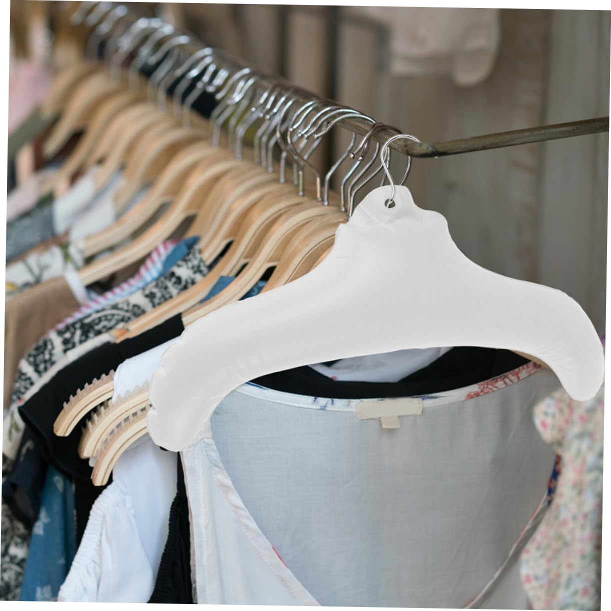 PRETYZOOM 8pezzi Grucce Inflabili Da Viaggio Pvc Appendini Leggeri e Compatti Per Abbigliamento Per Uso Facili Da Riporre e Utilizzare