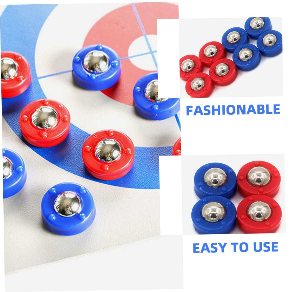 HANABASS 64 Piezas Accesorios para Mesa de Shuffleboard Mini Rodillos y Discos de Deslizamiento y Resistente para Mejorar Habilidades Familiares y Clubes de Entretenimiento