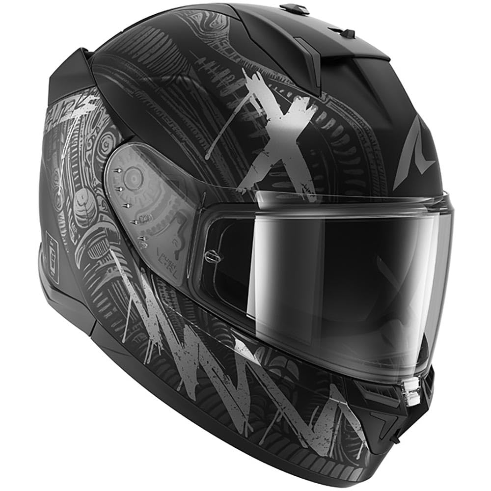 SHARK, Integraler Motorradhelm D-SKWAL 3 SHIEVER Black Anthracite Silver KAS, M