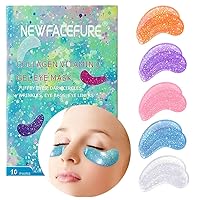 Vista 1 de Parches debajo de los ojos para ojos hinchados, 10 pares de almohadillas de gel para ojeras e hinchazón, almohadillas de ácido hialurónico