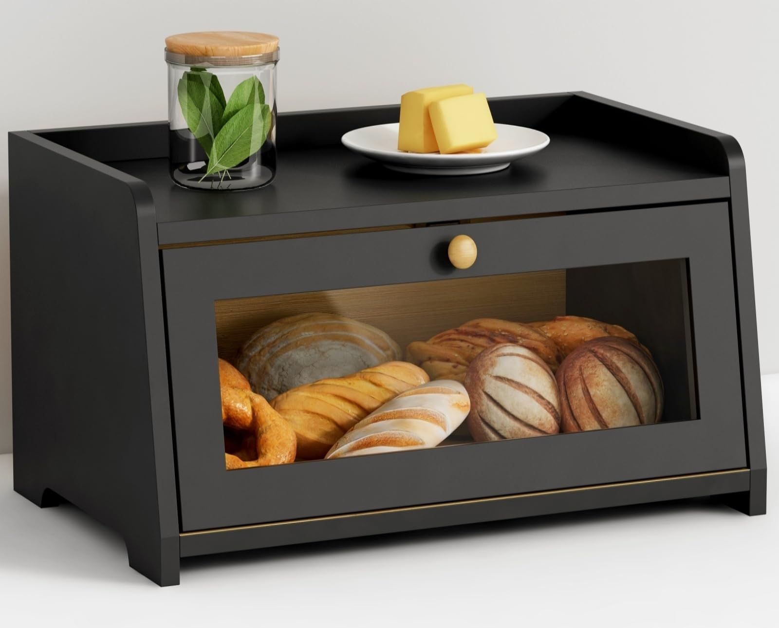 Goozii Black Vintage Bread Box