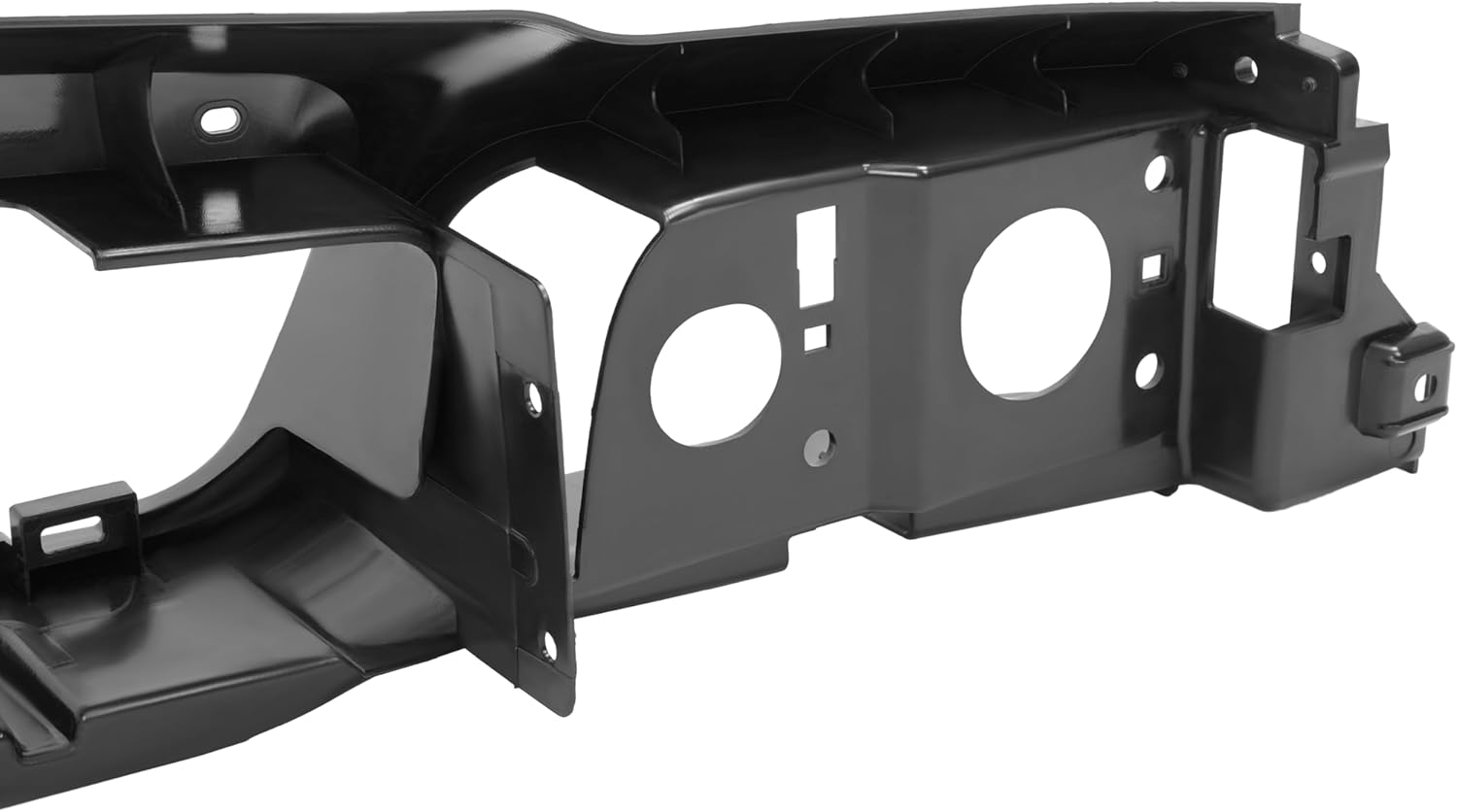 ALMULOO Header Panel Compatible with 1998-2011 Ford Crown Victoria Black ABS Plastic Headlight Mounting Replacement for 6W7Z8190A FO1220209