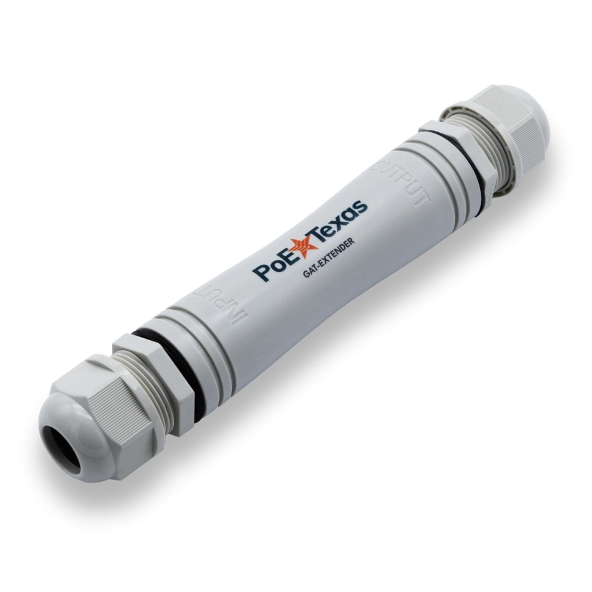 PoE Texas Répéteur PoE extérieur – Extension étanche IP67 Plug & Play Étend 22 watts de puissance et de données Gigabit jusqu'à 100 m aux appareils haute puissance – Compatible avec commutateur ou
