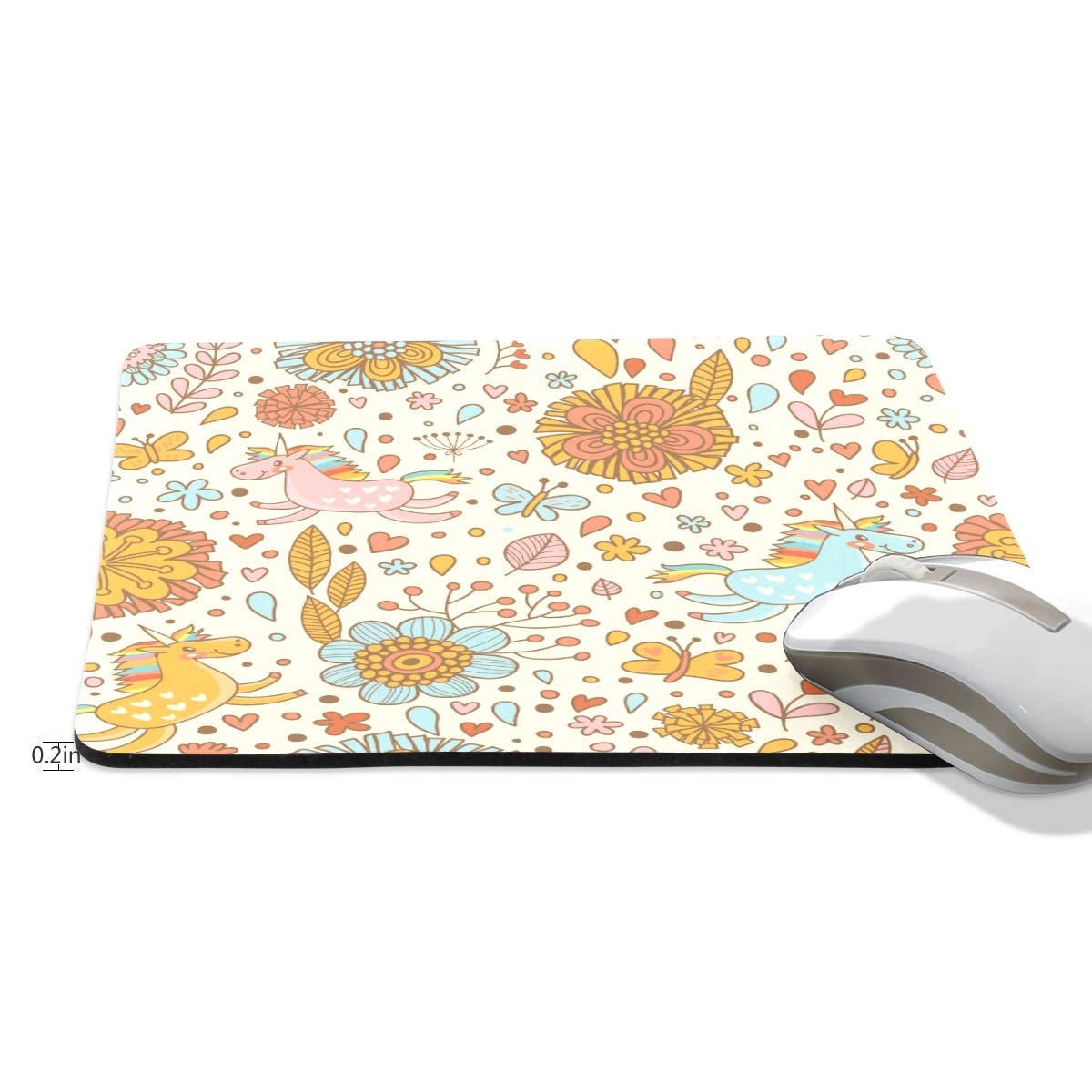 MALPLENA - Tappetino per mouse con motivo cavallo che corre in corsa, con base in gomma antiscivolo per laptop, computer e PC
