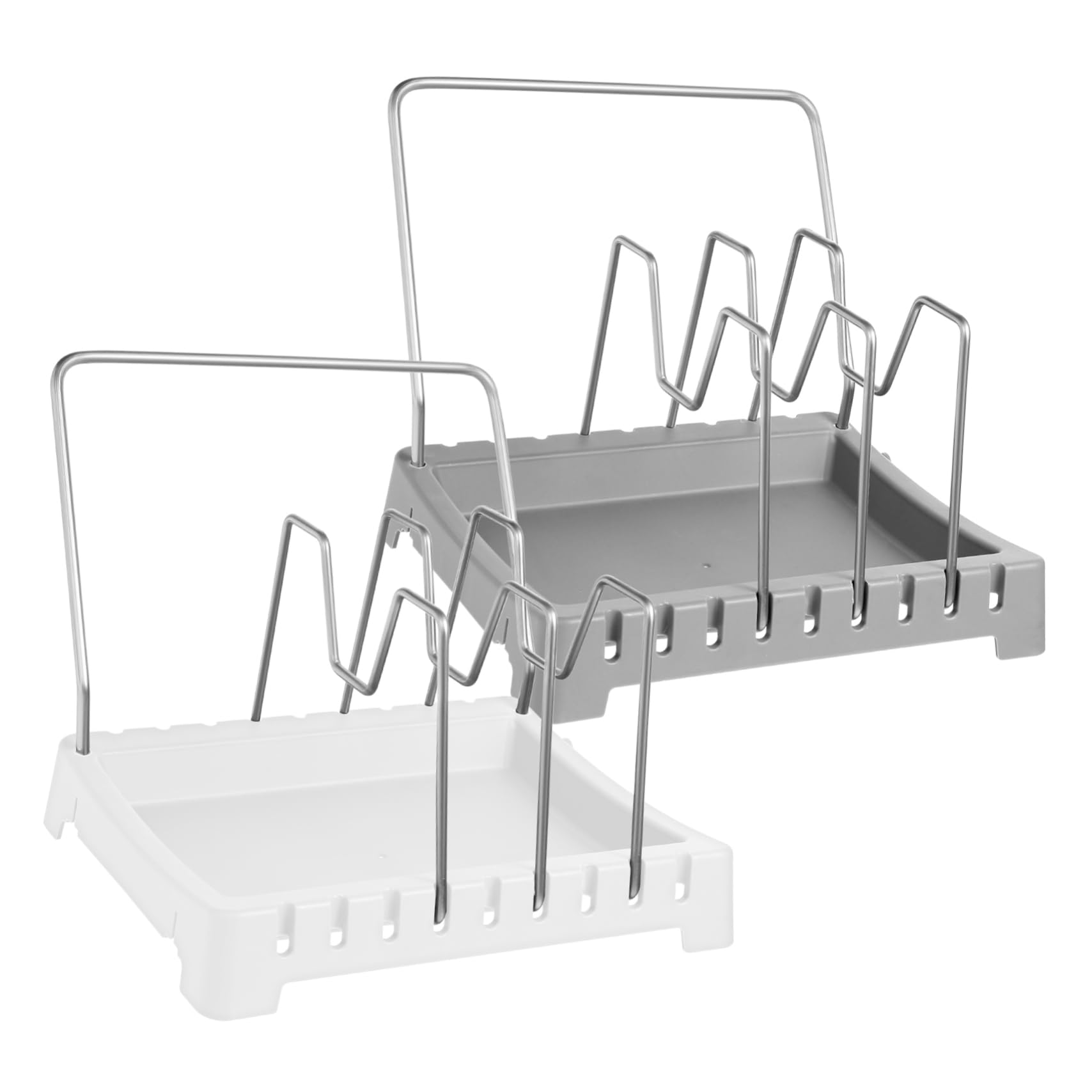 Hemobllo Soporte para Tapa de Sartén 2 Piezas Abs Diseño Divisor | Platos y Tablas de Cortar, Uso en Cajón, Construcción de Carga y Función Múltiple
