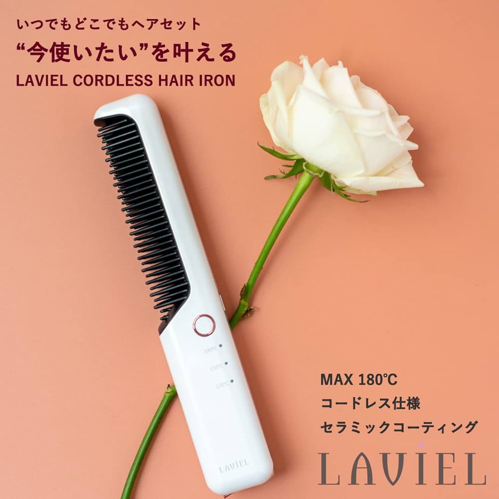 【LAVIEL】cordless BRUSH IRON(LV-CL-BI) LAVIEL LV-CL-BI Cordless Brush Iron, Mini Hair Iron, USB
