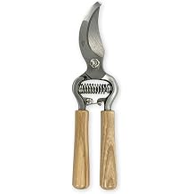 Spear & Jackson 5759KEW Kew Gardens Woodland Bypass Secateurs Carbon Steel Blades, FSC Hardwood Handles, 15 mm Cutting Capacity, Traditional Wire Hook Lock