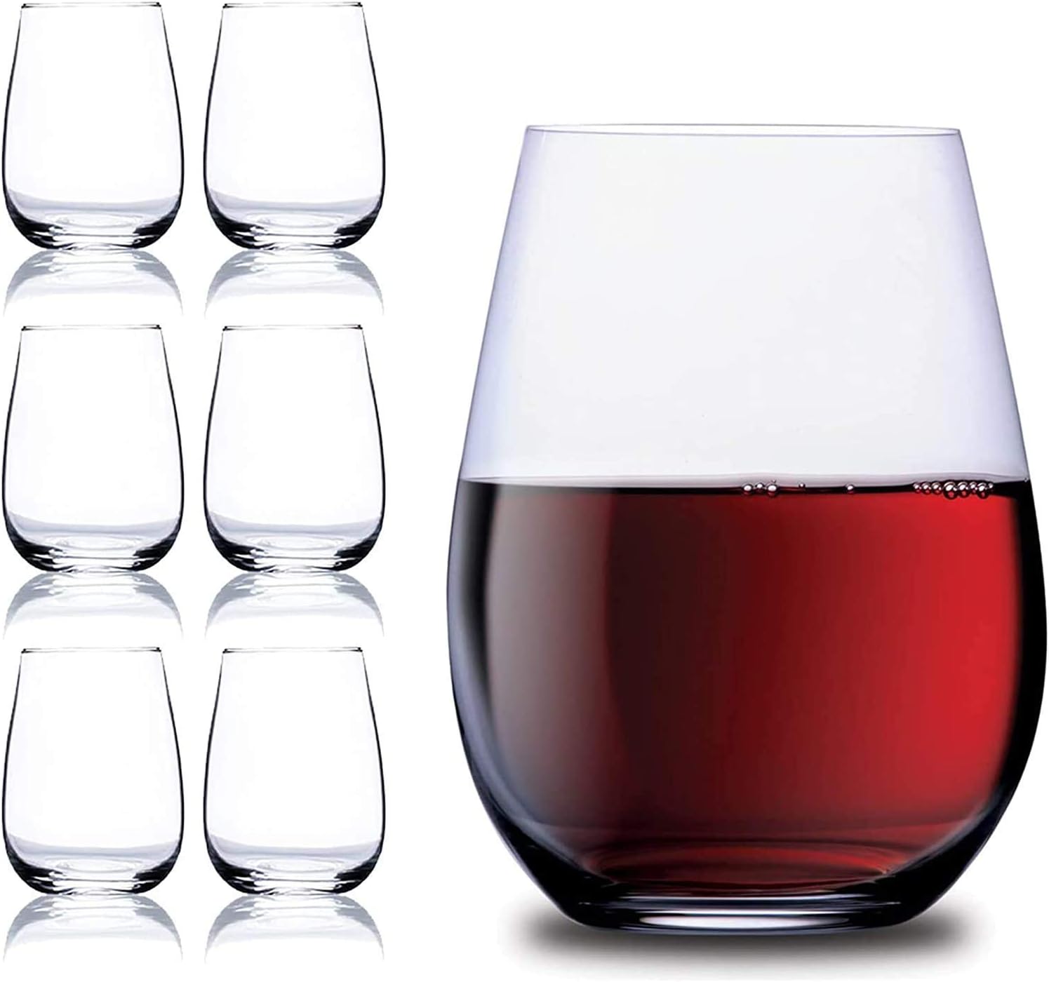 Oval Shape Wide Bottom Beverage Glasses can be Used to Serve Juice, Water, Cold Drinks.(400 ML, Set of 6)