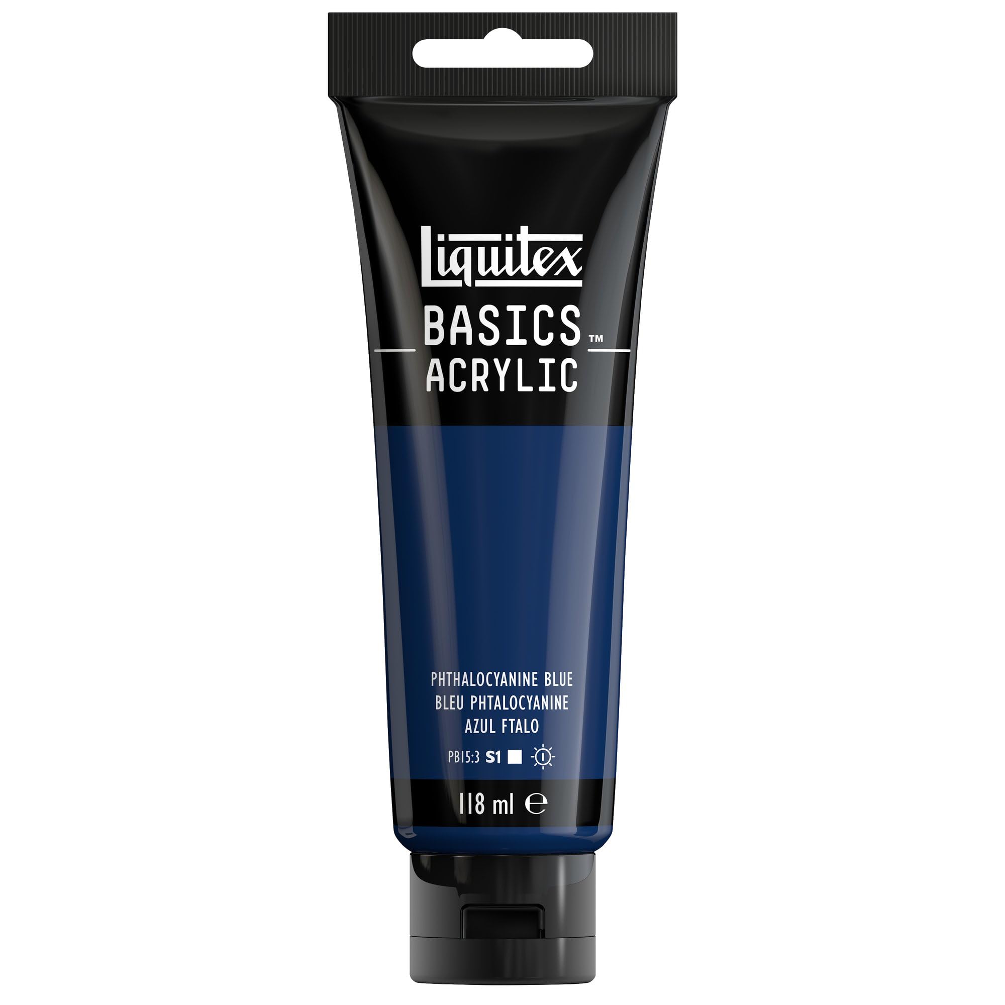 Liquitex 8870025 Basics Acrylic Paint, Phthalocyanine Blue, 118 ml Tube