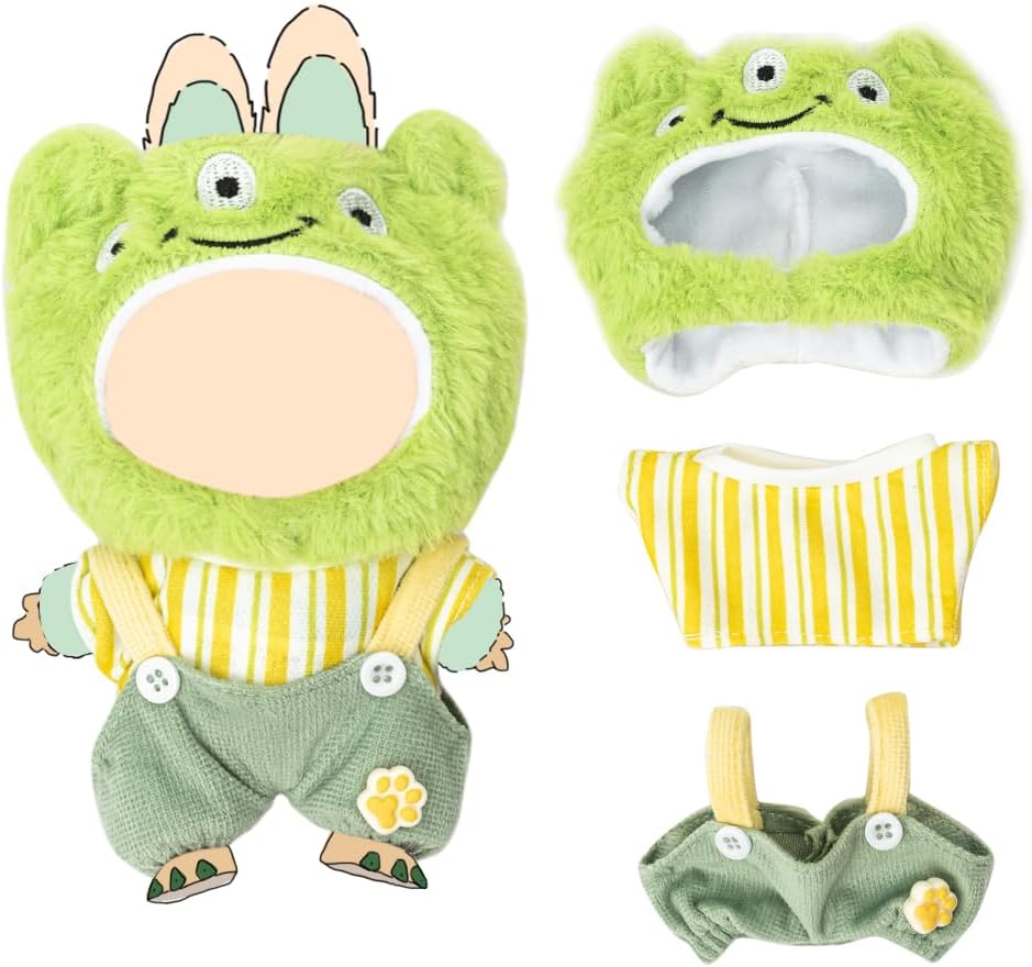 Lububu Clothes for 17cm Dolls(NO Doll) Outfit with Accessories Suit for Lubobo Cute Stylish Dress Up Set Three-Eyed Monster