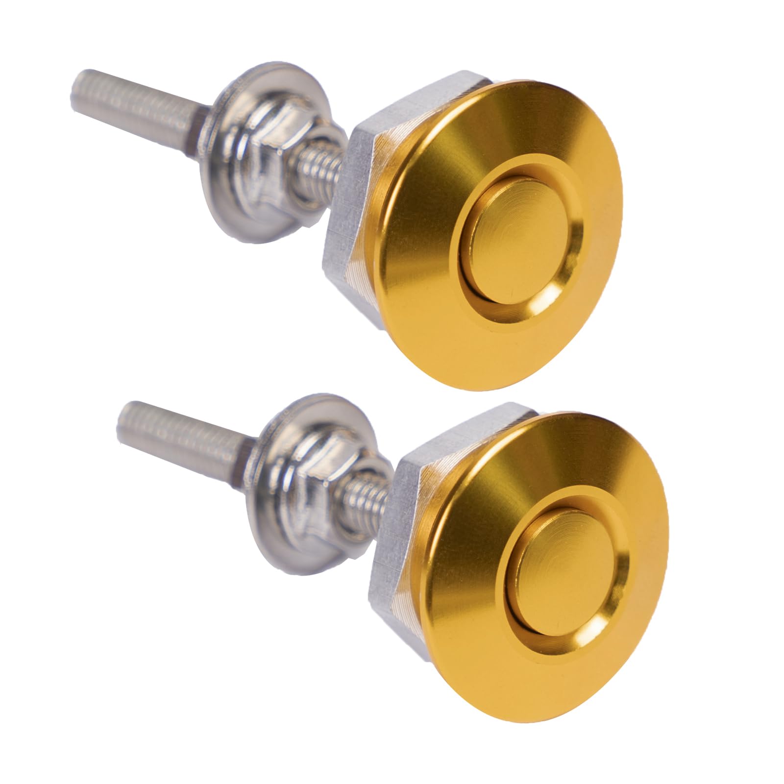 Nihfien 2Pcs 1.25in Universal Aluminum Vehicle Hood Pins,Quick Release Lock Latch Bumper for Car, Bumper Quick Release Latch License Plate Clip Hood