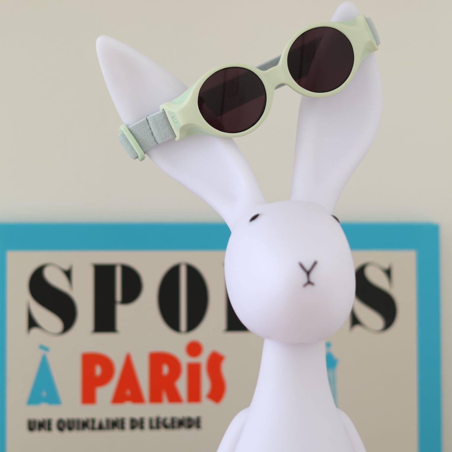 Béaba, Lunettes de soleil pour bébé 0-9 mois, Protection 100% UV - CAT 4, Protection Latérale, Confort Optimal, Bandeau élastique ajustable, Collection Glee, Menthe