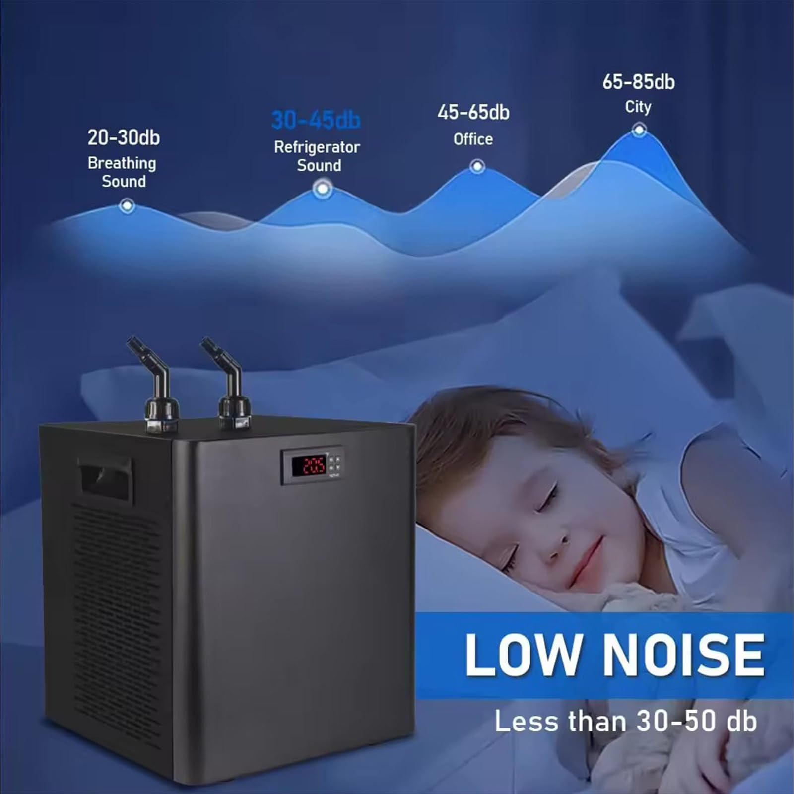 Acquario Refrigeratore d'Acqua Dispositivo di Raffreddamento 160L 300L Serbatoio Marino Macchina di Raffreddamento Ad Acqua Adatto Acquario Piante Acquatiche,300L