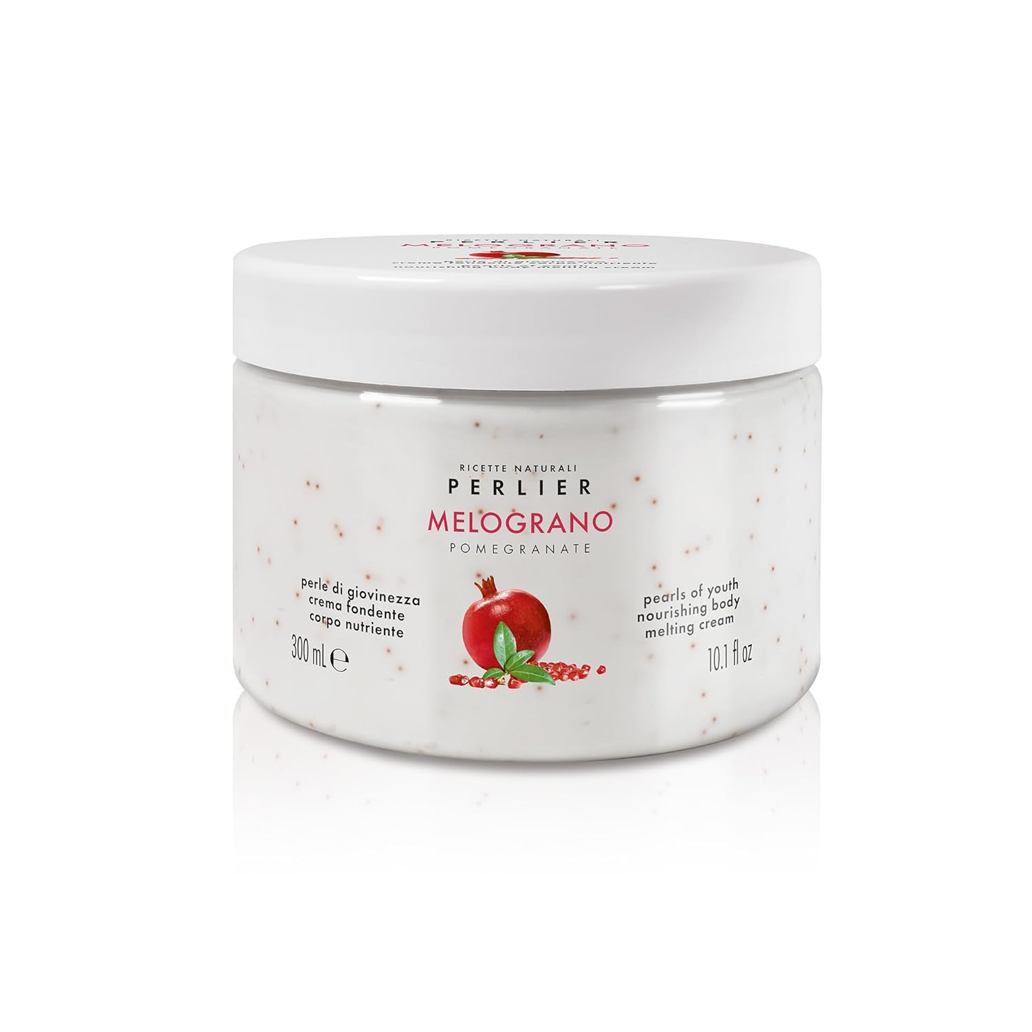 Perlier Pomegranate Nourishing Body Cream, 10.1 oz, Fruity Scent, Ultra-Hydrating Anti-Aging Formula, Nourishing Pearls, Pomegranate-P Active Complex, Daily Body Care