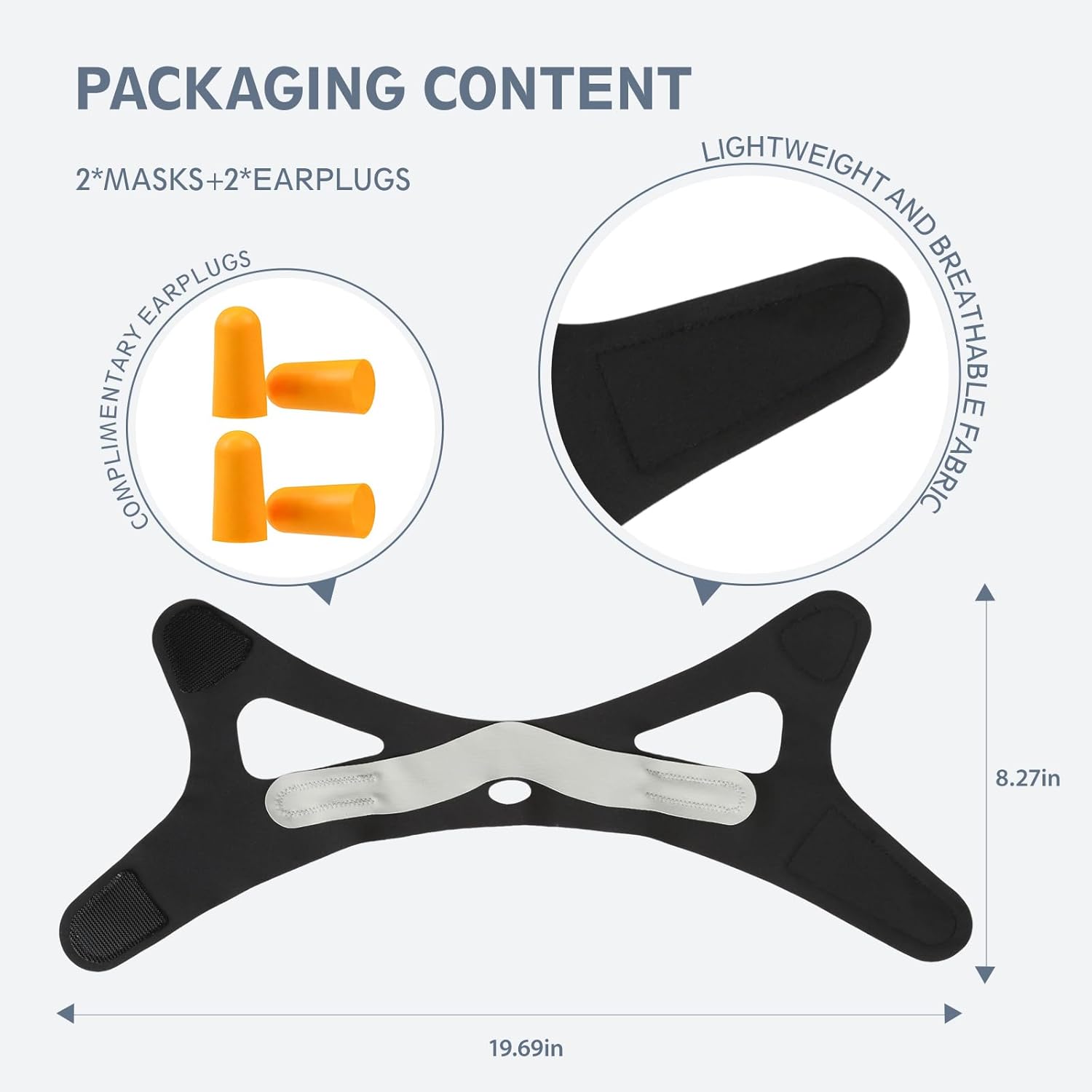 Anti Snoring Chin Strap for Sleeping Adjustable(2 Pack), Effective Anti Snoring Device Breathable and Reusable, High Elasticity Traceless Comfortable Snore Stopper for Adult - Image 6