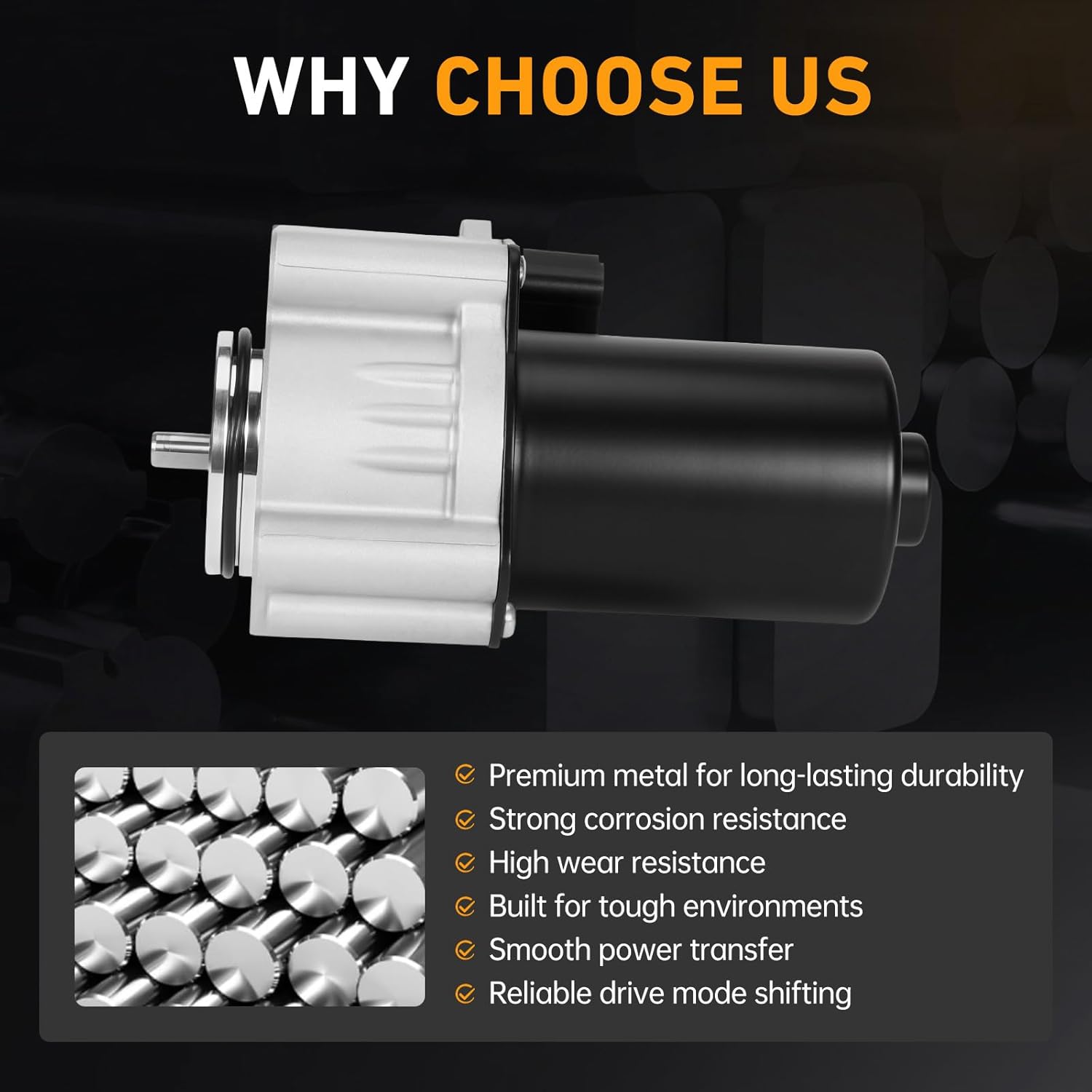 Transfer Case Shift Motor Actuator Fit for Dodge Durango 2011-2023, for Jeep Grand Cherokee 2011-2021, Grand Cherokee WK 2022, Liberty 2008-2012, 4WD - Replace 600-938 68026953AA 68071235AA