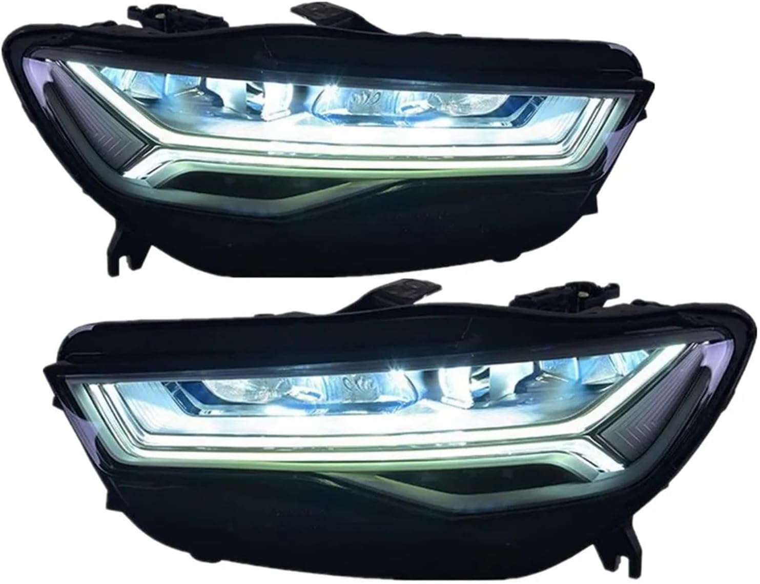 Car Front Lights Compatible with Audi A6 C7 Headlight 2012-2018 Headlights A6 C7 DRL Turn Signal High Low Beam Modified Accessories(For 2016-2018 Year)