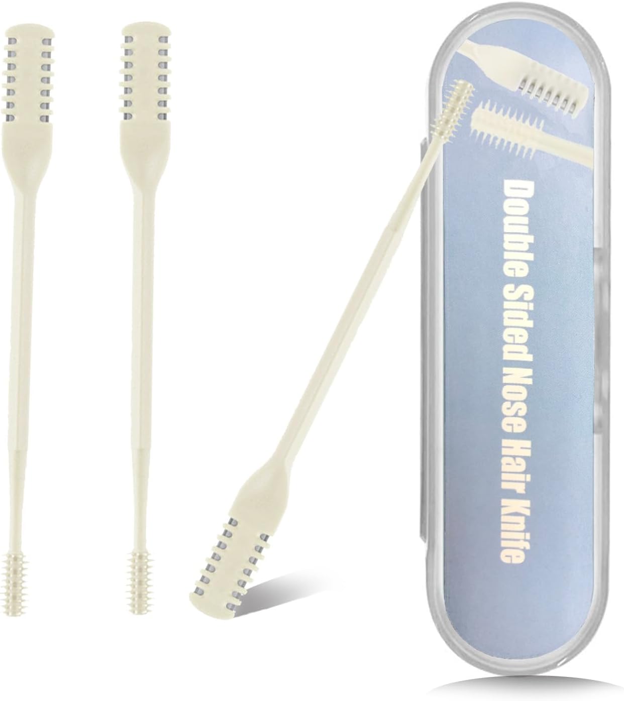 NIYATEE Nasal Hair Cutter, Double Head 360° Rotating Hair