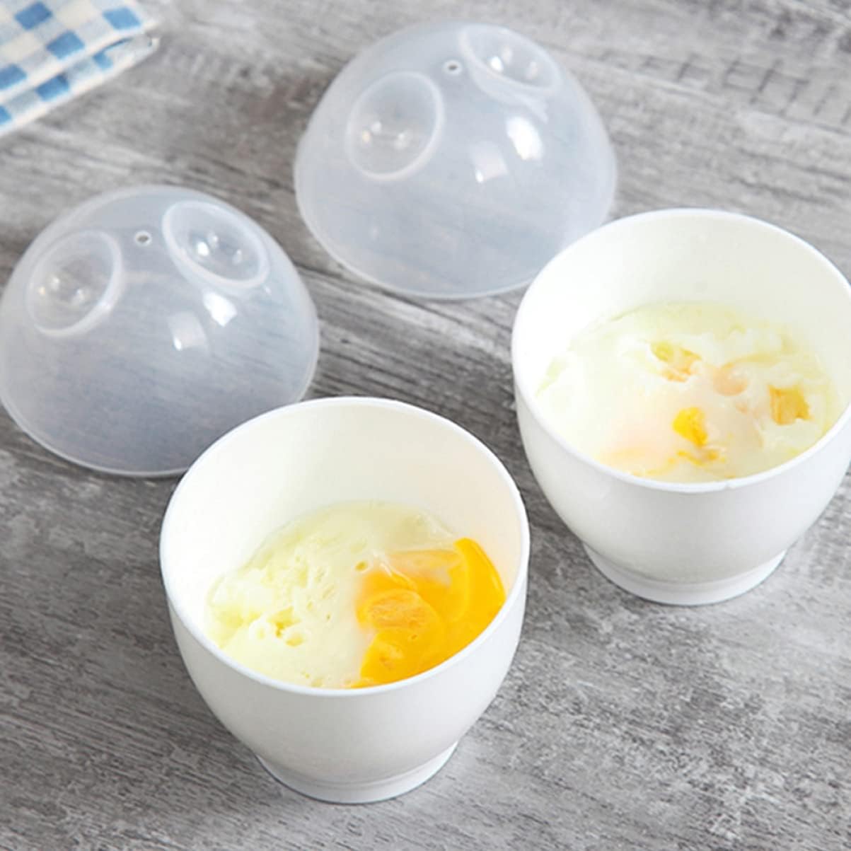 10-Piece Microwave Egg Cooker Set Steamed Egg Cups for Cooking for Home and Restaurant Use