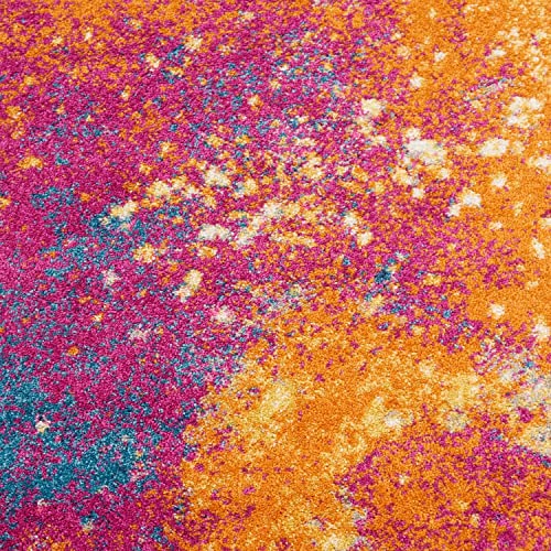 Nourison Passion Sunburst 2'2" X 10' Area -Rug, Modern, Abstract, Easy -Cleaning, Non Shedding, Bed Room, Living Room, Dining Room, Kitchen, (10' Runner) #TOP5