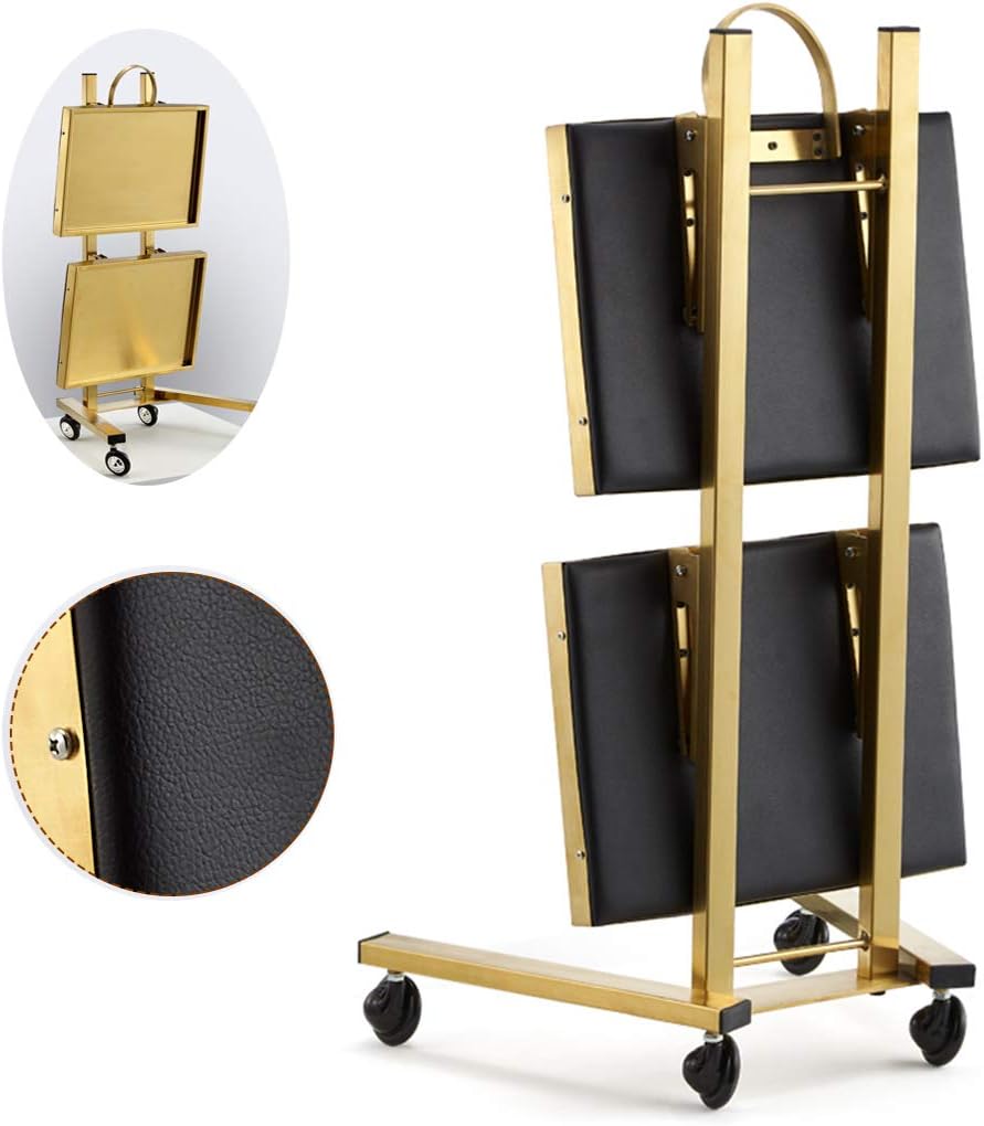 Beauty Rolling Service Trolley Cart Equipment Mobile Salon Spa Instrument Stand Hairdressing Storage Tray Stainless Steel