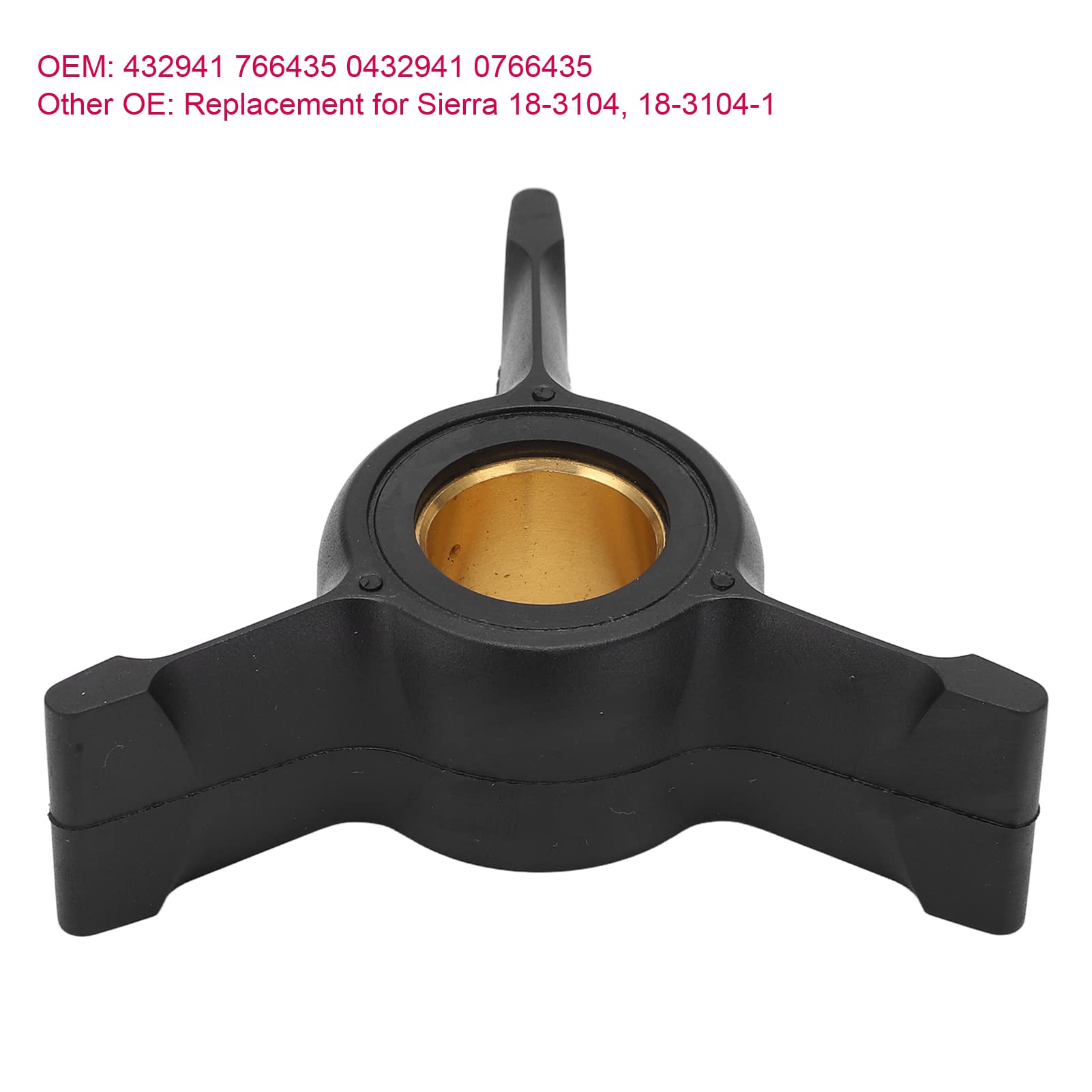Girante per Barca, Girante per Pompa Dell'acqua 432941 Sostituzione in Neoprene di Rame Temprato a 3 Pale per OMC BRP