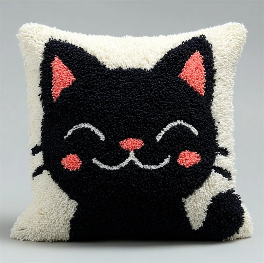 kitphoenix DIY Yarn Cushion Cover Craft Kit Cat