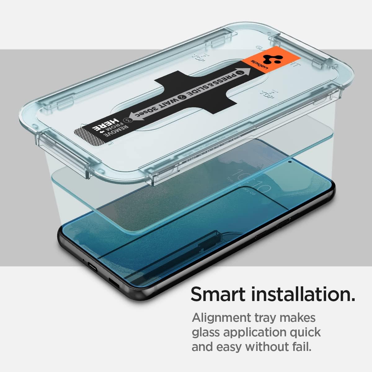 Spigen Tempered Glass Screen Protector [Glas.tR EZ Fit] designed for Galaxy S22 Plus [Case Friendly] - 2 Pack