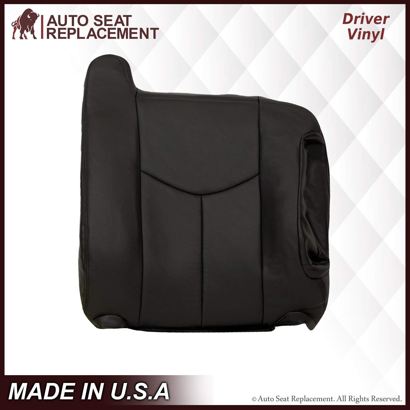 Soillar Front Leather Seat Cover Set For 2003-2006 Chevy GMC – Black Microfiber, 6pc