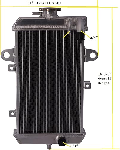 Miniatura 2 de Enfriamiento todo radiador de aluminio para 2013 2014 2015 2016 2017 2018 Raptor 700 YFM700R