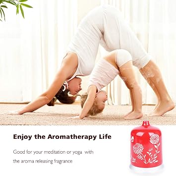 Steam generating installations - Ceramic Essential Oil Diffuser - Aromatherapy Diffuser Humidifier with Ultrasonic Technology, Adjustable Cool Mist, Waterless Auto Shut-Off for Home -100ML