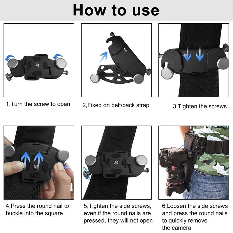 TEKTONIC Camera Capture Clip | Backpack Waist Shoulder Strap Quick Release Load Belt Buckle Clip Mount for DSLR, Mirrorless & Action Cameras - Secure, Durable, Easy Access - Image 5