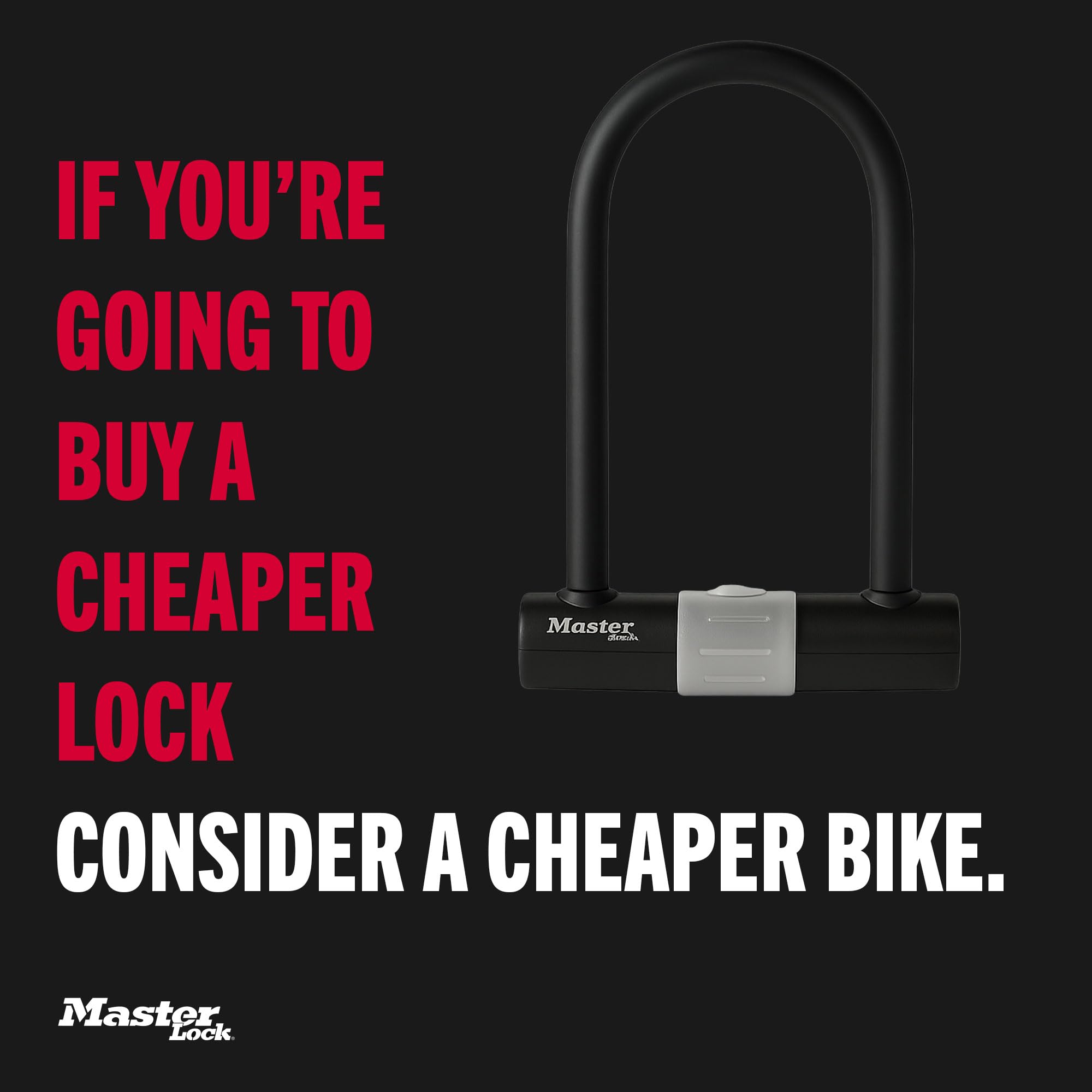 Master Lock 8377EURDPRO Antivol U moto homologué SRA assurance, support de montage universel à clé, antivol pour vélo certifié - Art4, Sold Secure Diamond, SRA assurance