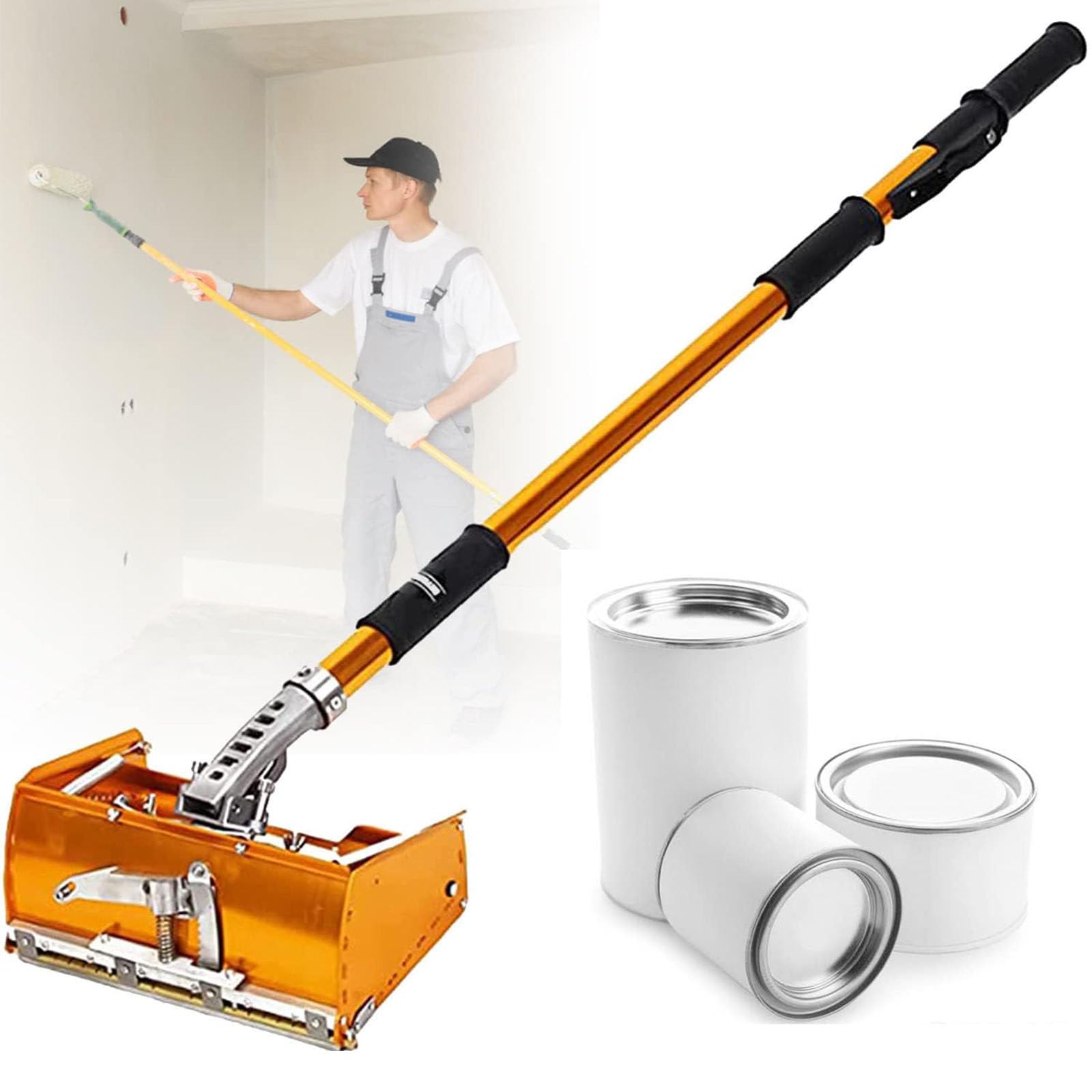 Caja Acabado Plana Paneles Herramientas Lijadora Pared Ajustable Decoración Hogar Profesiones Pared Suelo Mango Largo Pared Azulejos Suelo Herramienta Caja Niveladora Tabiquería
