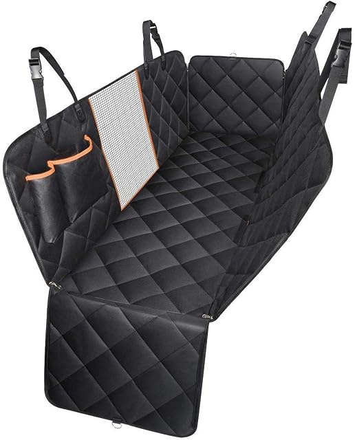 Fundas para Asientos de Coche para Perros con Ventana Visual de Malla y Bolsillos de Almacenamiento Hamaca…