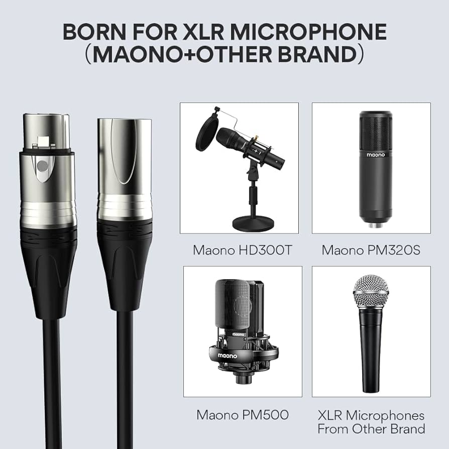 Maono Caster C2 NEO & PD200X XLRケーブル Amazon.co.jp: MAONO マイクケーブル XLR ケーブル キャノン