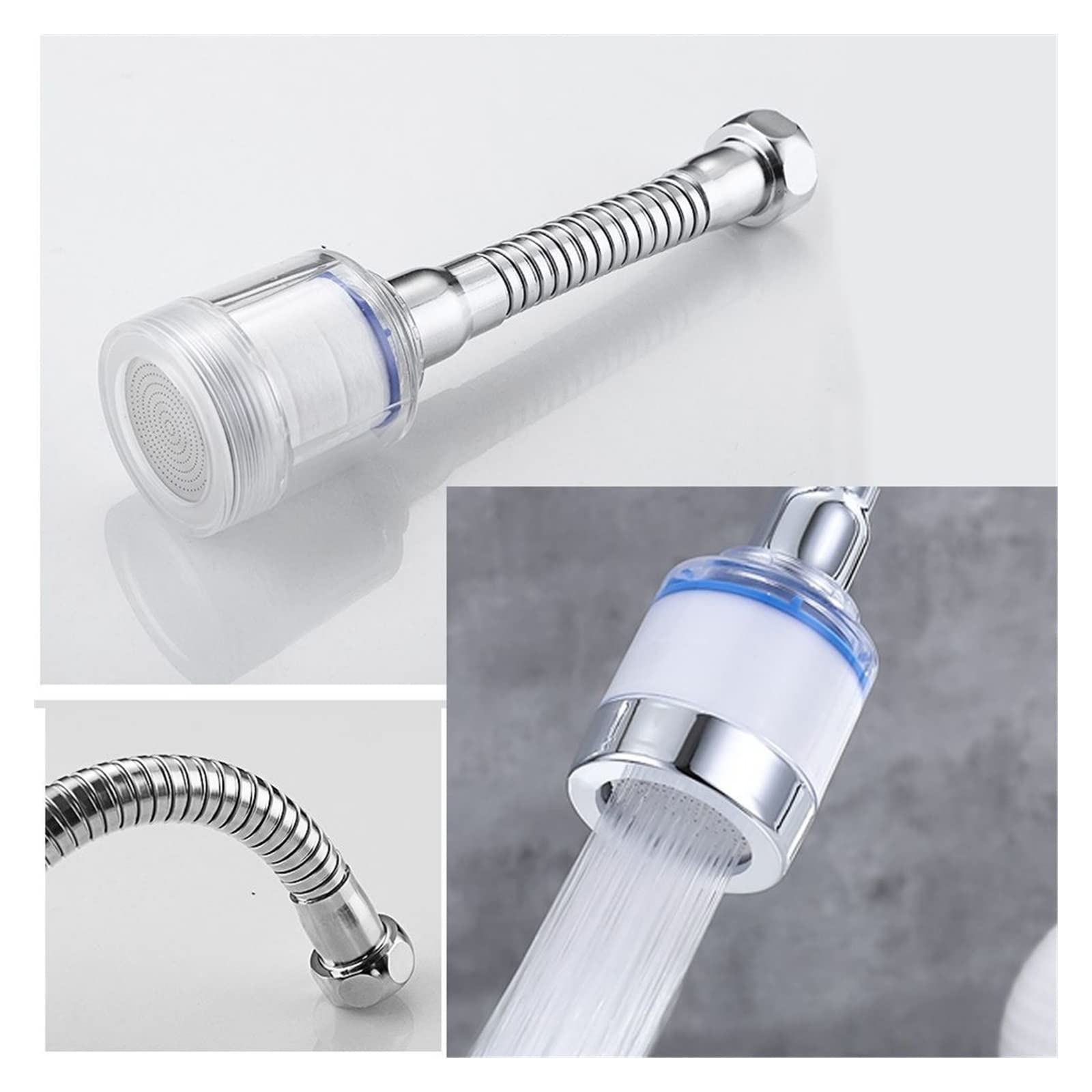 Perlator do kranu Adapter do kranu Aerator do kranu, zlew kuchenny, kran ze spryskiwaczem, aerator do kranu, regulowany rozpylacz, filtr, dyfuzor, dysza oszczędzająca wodę, złącze przedłużacza do kran