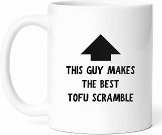 Best Tofu Scramble Cook Mug - Plant - Based Coffee Cup - Vegan Cuisine Funny Gift From - Healthy Breakfast Tea Mugs - Protein Dish Cups - 11 Oz Ceramic Gifts For Birthday, Him, Her, Christmas, Brunch