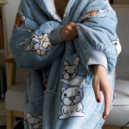 Miniatura 5 de The Oodie - Sudadera extragrande con capucha para niños o adultos, muchos patrones y colores, mezcla entre sudadera y manta