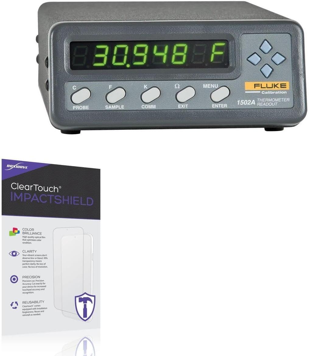 BoxWave Screen Protector Compatible with Fluke Calibration 1502A - ClearTouch ImpactShield (2-Pack), Impenetrable Screen Protector Flexible Film