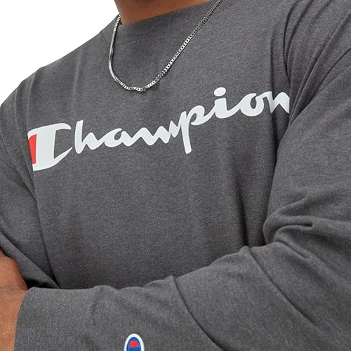 Miniatura 5 de Champion Camiseta para hombre, camiseta clásica de manga larga, cómoda, suave para hombre (regular o grande y alto)
