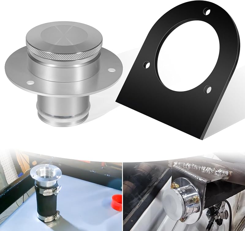 Kit de Gargalo de Abastecimento Remoto para Tanque de Combustível USSKYBOY 17-2530 com Tampa de Alumínio e Suporte de Aço – 3 peças
