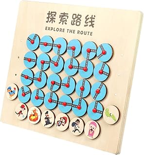 FOYTOKI 1 Conjunto Explore A Linha Brinquedos Educativos Para Crianças Brinquedo De Madeira Quebra-Cabeças De Madeira Labirinto Jogo De Tabuleiro Labirinto Brinquedos De Quebra-Cabeça