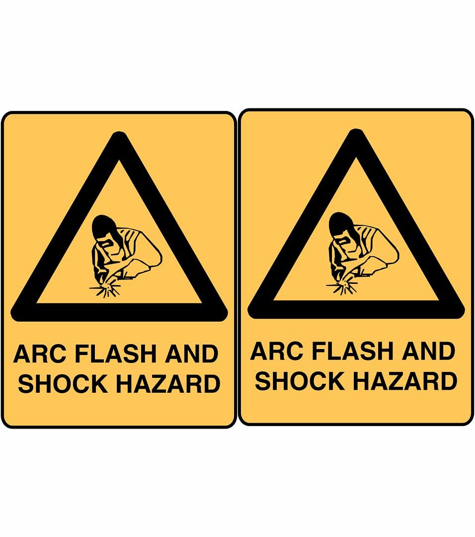 Buy CVANU Arc Flash And Shock Hazard Alert Zone PVC Vinyl Warning Sign Sticker (pack of 3