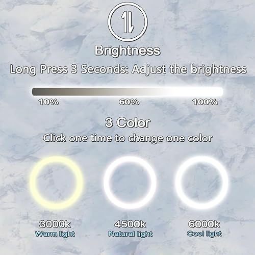 Miniatura 3 de DIDIDADA Espejo de baño LED con marco negro redondo de 36 pulgadas con luces para baño espejos de tocador iluminados en la pared antiniebla 3