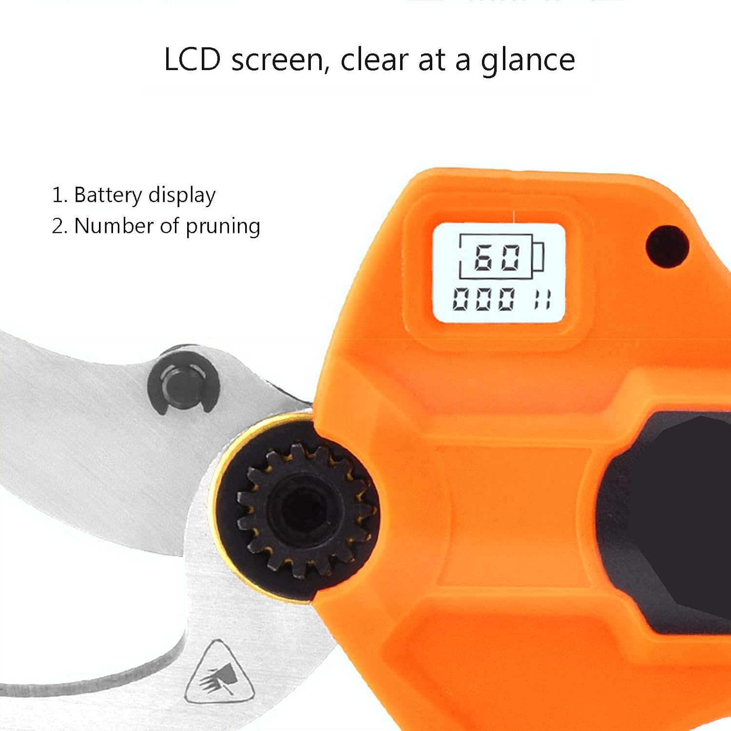 Cordless Electric Pruning Shears, Professional Secateurs Tree Branch Pruner, with 2Ah Backup Battery & Power Display, 30mm Max Cutting Diameter, 6-8 W