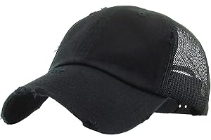 Women’s Trucker Hat Adjustable Athletic Vintage Washed Distressed Mesh Baseball Cap Dad Hat