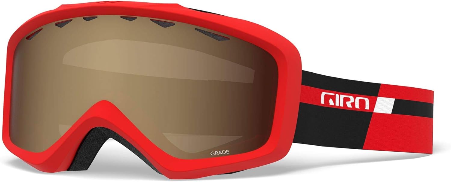 Giro Grade Youth Snow Goggles Black Red Podium Amber Rose